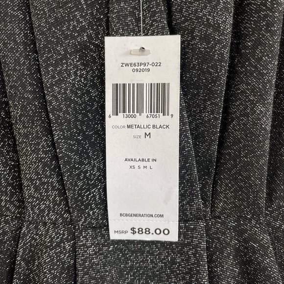 BCBGeneration | Midi Slip Dress | Black Metallic | Medium - Picture 4 of 8